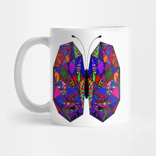 Geometric Butterfly Tangle with Transparent Background Mug